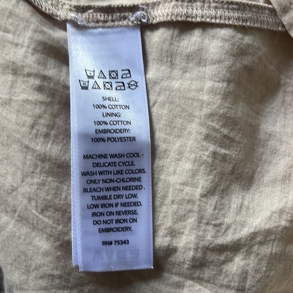 🆕NWT Lucky Brand Embroidered 3/4 Sleeves Tiered V-Neck MIDI Dress - Picture 11 of 11